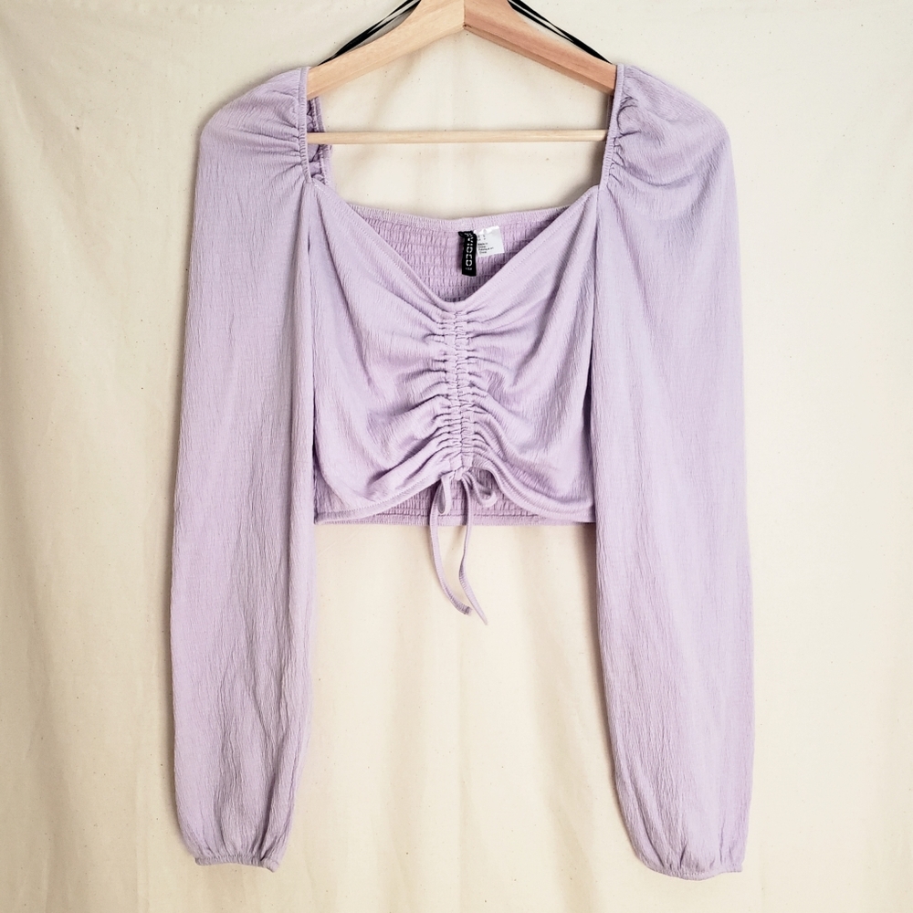 Drawstring-front Cropped Top - Picture 6 of 6